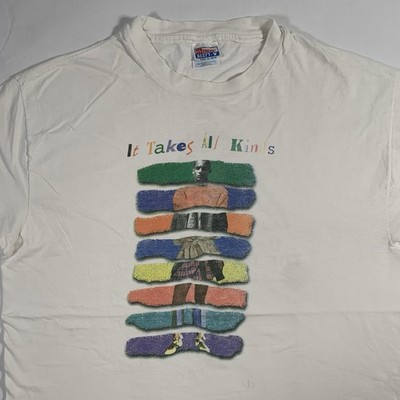 VTG 90s AOL America Online It Takes All Kinds T-Shirt XL X-Large Tech Promo