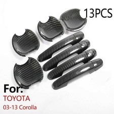 For Toyota 03-13 Corolla Glossy Carbon Fiber Side Door Handle Covers Bowl Trims For Toyota 03-13 Corolla Glossy Carbon Fiber Side Door Handle Covers Bowl Trims