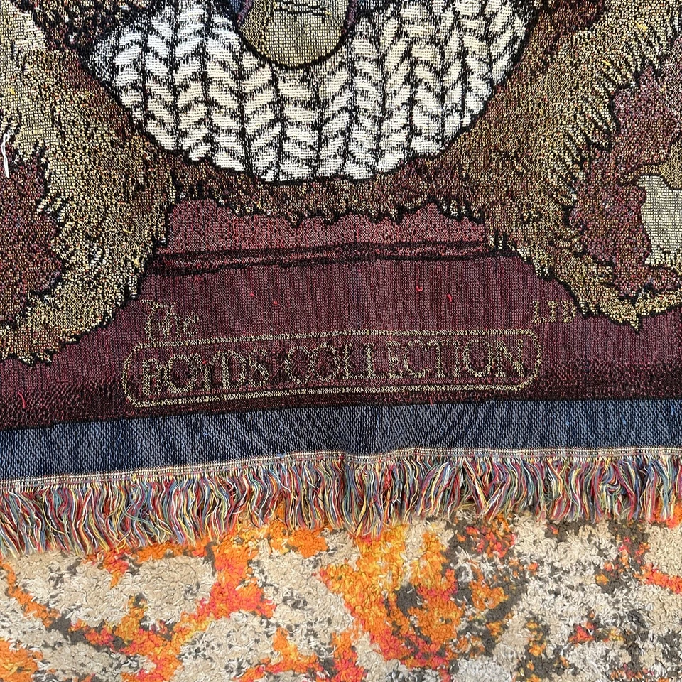 VTG BOYDS BEARS How Do I Love You Tapestry Throw Blanket 60x47 Classic Eclectic - Image 2 of 4