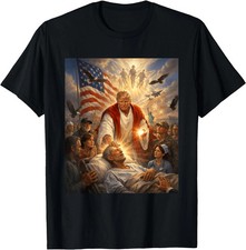 Patriotic Eagle Flag Graphic T-Shirt American Theme Gift Tee