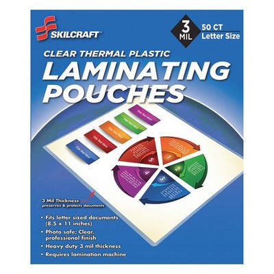 ABILITY ONE 9330-01-641-2251 Laminating Pouch,8 1/2in W,11in L,PK50 53YH96