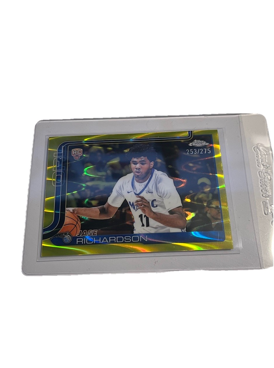 2025 TOPPS CHROME BASKETBALL JASE RICHARDSON RC YELLOW RAYWAVE REFRACTOR /275