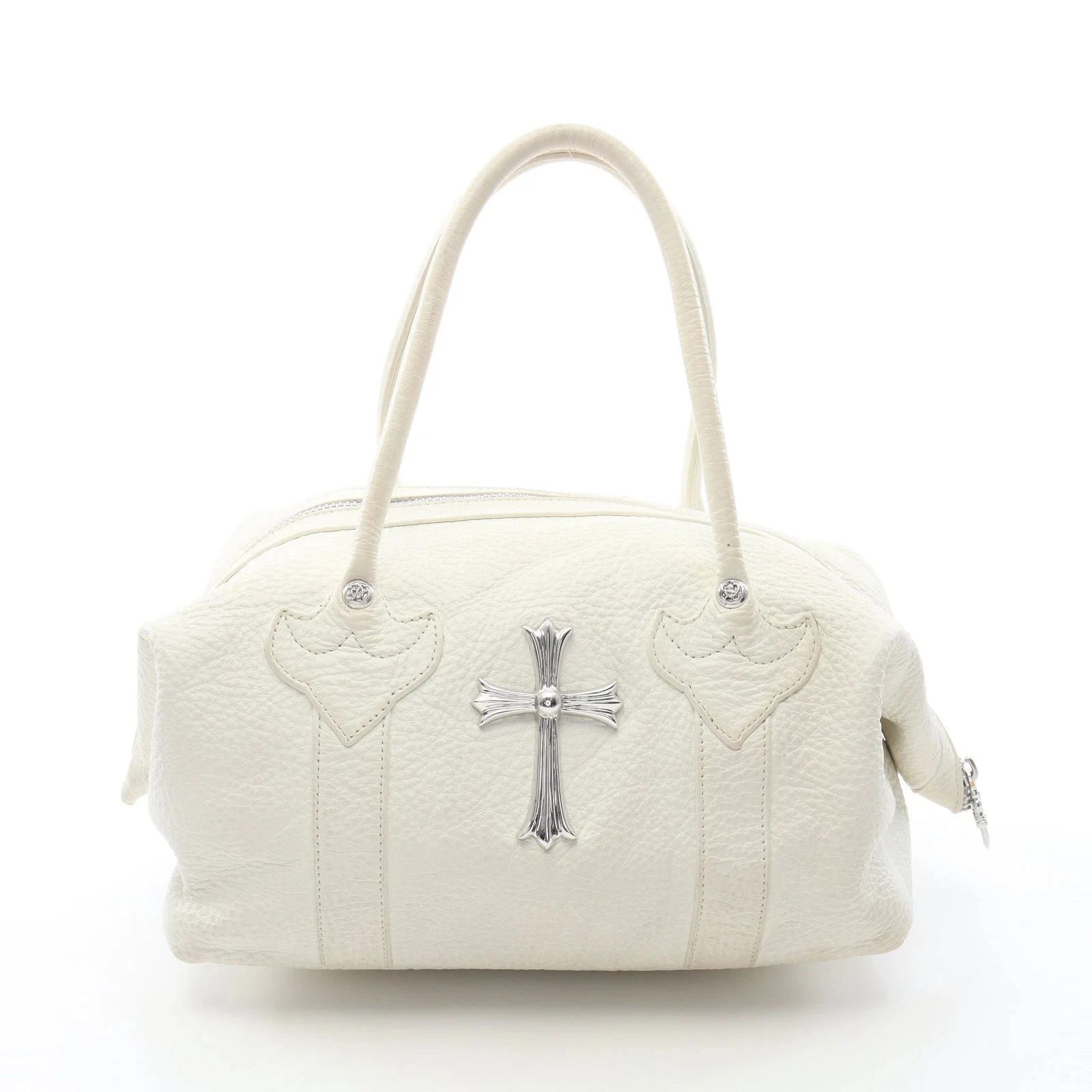 Chrome Hearts SV925 Handbag White Leather #RCB4962