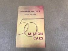 Vintage General Motors Builds Its First 50 Million Cars Booklet