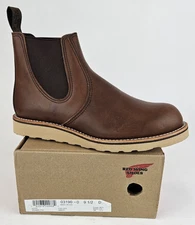 Red Wing Men's Classic Chelsea Leather Textile Boots Amber Sz 9.5 D