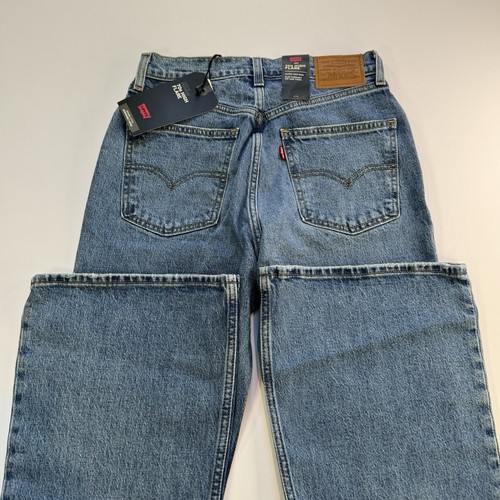 Levi's Women's Size 27 x 32 70s High Flare Jeans Wide Legs LEVIS Big E Mid Wash