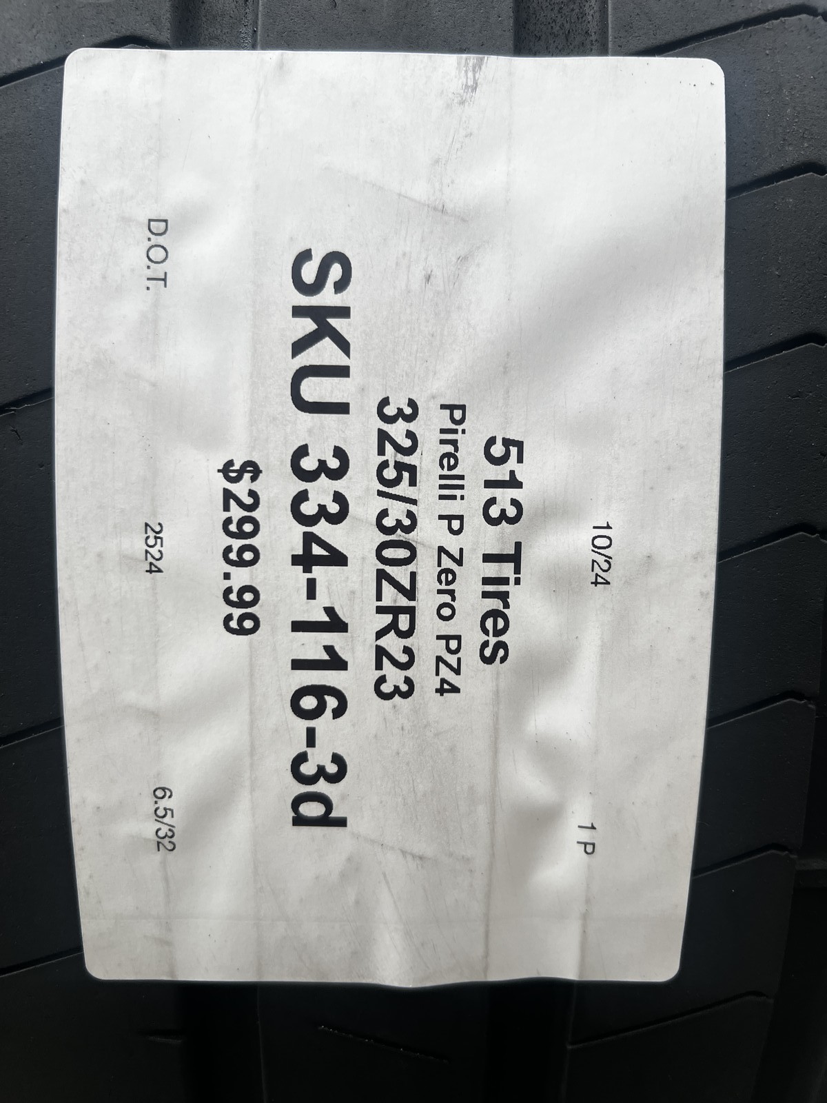 1 Tire Pirelli P Zero PZ4 Lamborghini Urus 325/30ZR23 109Y DOT.2524 6.5/32