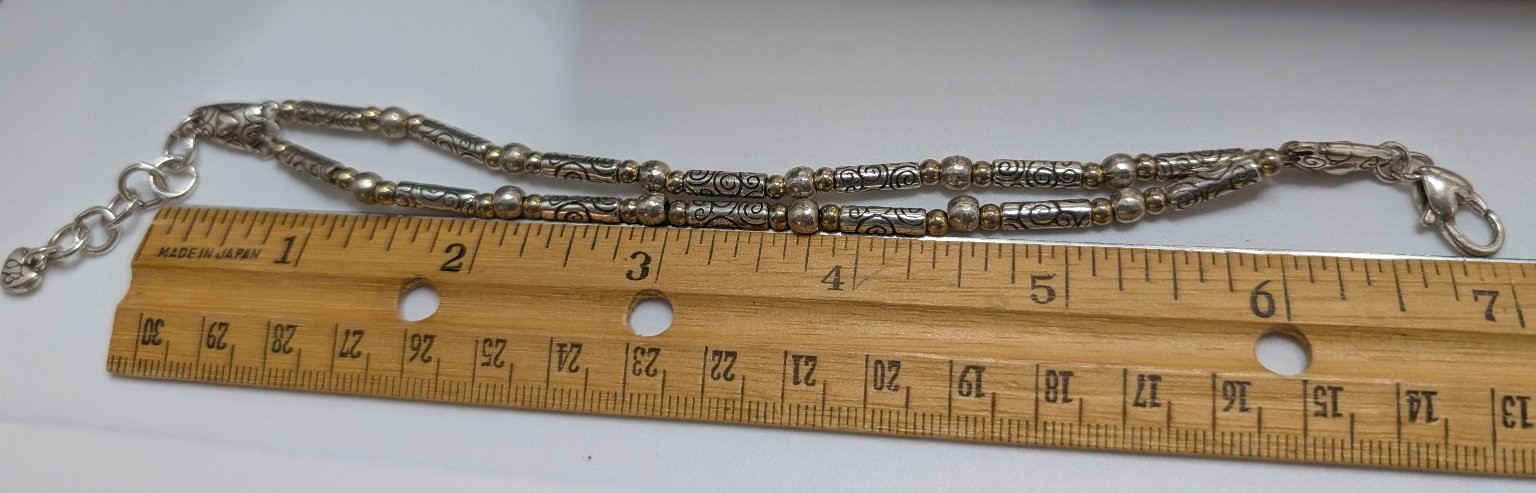 Brighton Silver Tone Scrollwork Double Strand Bra… - image 5