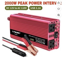 lvyuan Power Inverter- New In Opened Box 2000 Watt DV to AC Power Inverter 