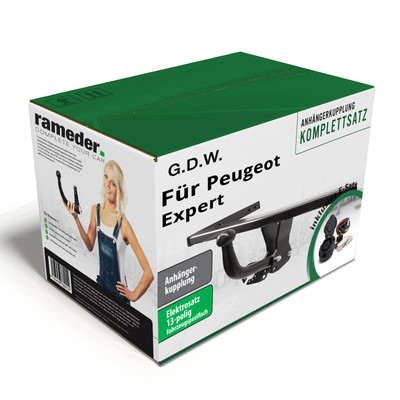 G.D.W. Anhängerkupplung starr & 13pol TowTec E-Satz für Peugeot Expert 07-16 AHK