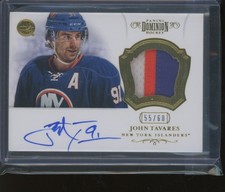 2012-13 Panini Dominion Hockey John Tavares #33 Game Worn Jersey Patch Auto /60