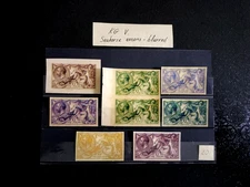 ~ GB  KGV 1913-1939- SEAHORSE IMP. COLOURS EXPERIMENT PRINT / BLURRED ERROR 20
