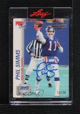 2023 Leaf Pro Set Memories 1992 Buybacks 13/28 Phil Simms #595 Buyback Auto v9t