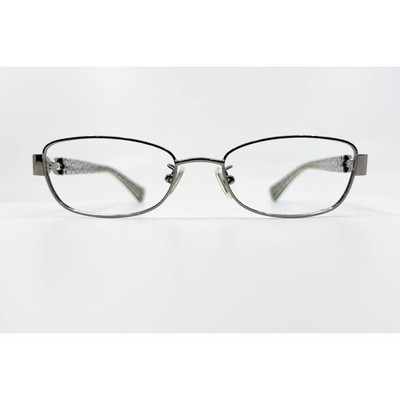 Coach Eyeglasses Womens Silver Black HC 5054 Faina Signature Logo 49-17-135