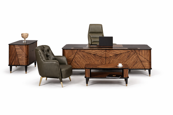 Modernes Arbeitszimmer-Set Designer Chefsessel Schreibtisch Sessel-image