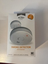 Elro 2 Pack Smoke Detector Alarms with Magnets Battery Powered
