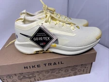 Nike Men's Sz 12 Pegasus Trail 5 GTX Gore-Tex Alabaster/Saturn Gold FQ0908-700