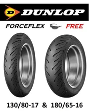 DUNLOP AE2 ELITE 130/80-17 & 180/65-16 TIRE SET HARLEY ELECTRA GLIDE ROAD STREET