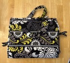 Vera Bradley Hanging Travel Organizer Toiletry Bag Baroque Black Yellow Quilted — photo 2