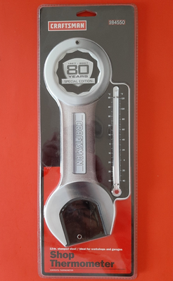 #ad NOS CRAFTSMAN 12quot; Wrench 80 Years Special Edition Shop Thermometer 9 84550 80th $54.83