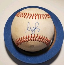 Autographed Baseball game used TY SOUTHISENE Chicago Cubs 