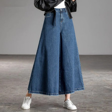 Spring Summer Women Denim Pants Wide Leg Jeans High Waist Loose Baggy Trousers