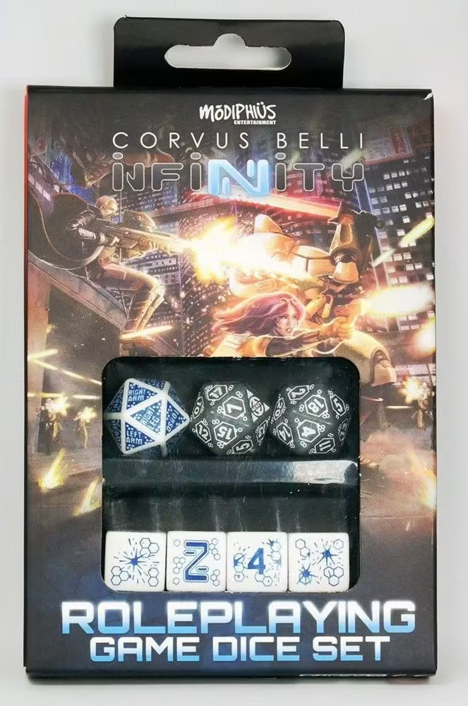 Infinity RPG Mercenary Dice Set Modiphius BRAND NEW & SEALED Free Postage