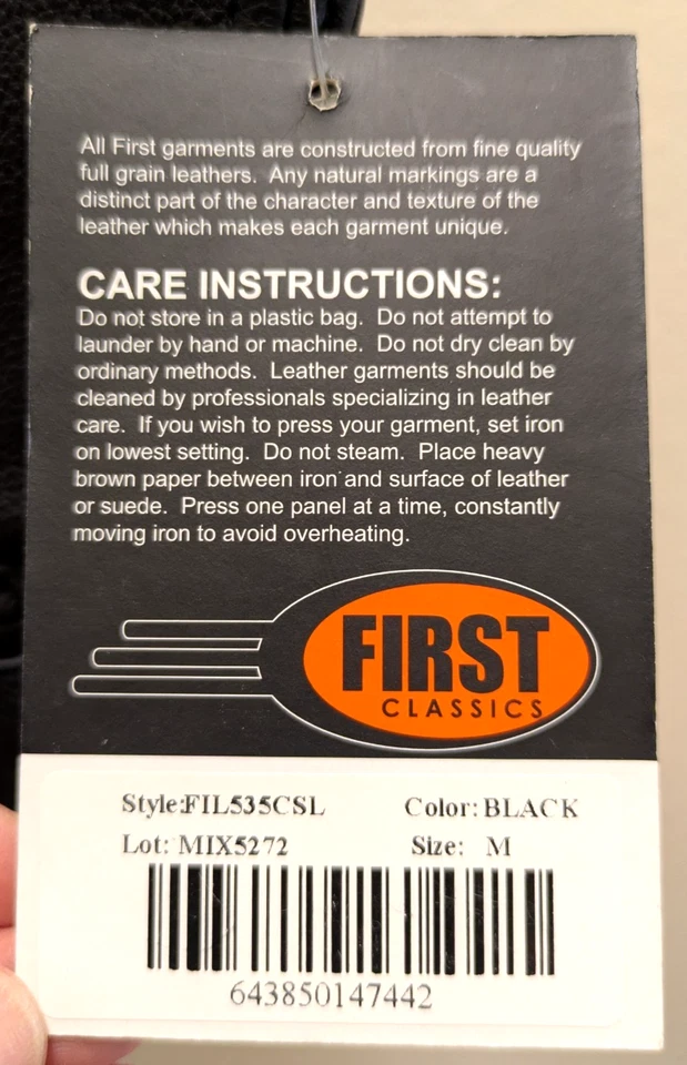 First Classics Motocycle Women's Leather Vest Sz. Medium Black New with Tag - Image 3 of 4