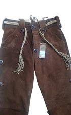 Lederhose lang braun - 1886 Alpen Trachten - Größe 31 Bund 38 cm ca Gr. S Bayern