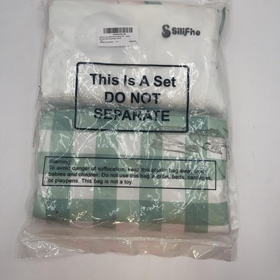 SiliFine Sage Green One Silly Goose Baby Shower Party Supply Kit Checked Decor