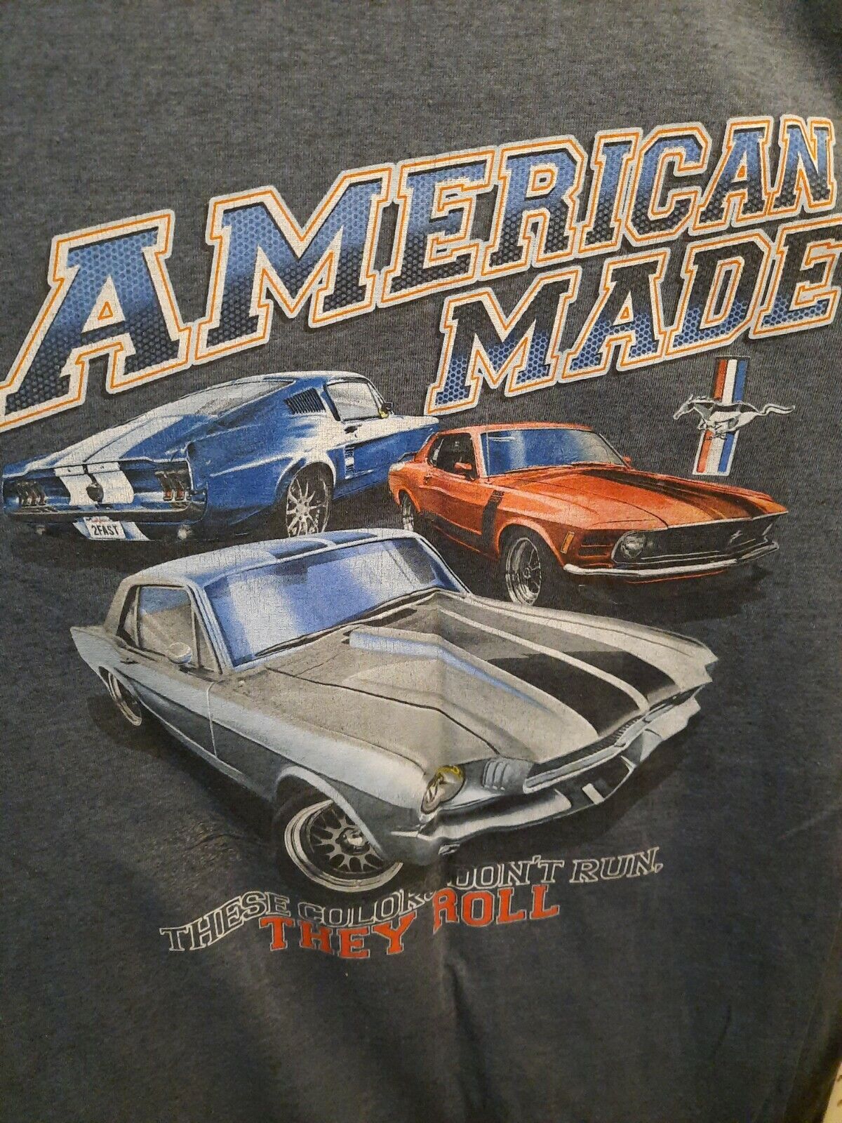 Rod Tshirt American Hot Cars XL | Blue Newport Ford Mustang Fast eBay