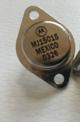 Transistor Motorola MJ15015 NPN - Haute Puissance 15A 120V, Tiré D'équipement (occasion Testé)