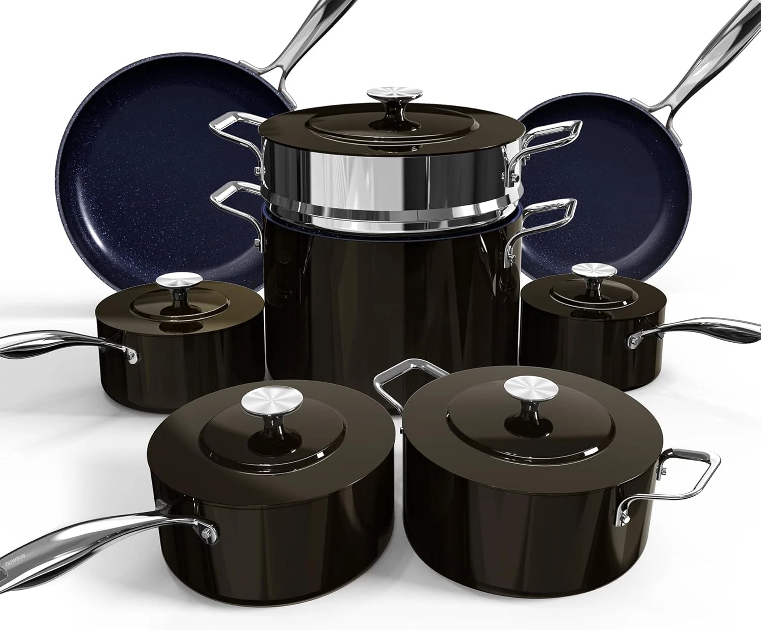 Lux 13Pc Lightweight Non-Stick Cookware Set, PFAS Free & Induction Ready