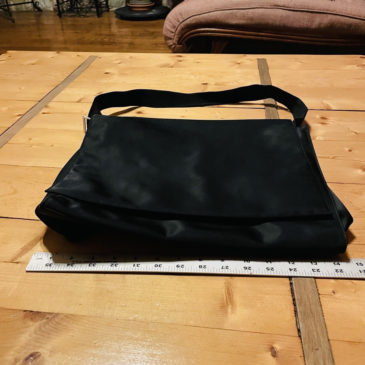 Gap Black Messenger Bag, Approx 12 Gap Black Messenger Bag, Approx 12