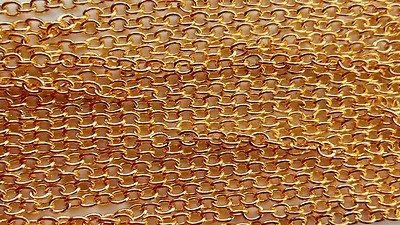 ❤ meters WHOLESALE Gold Plated CHAIN 4mm x 3mm BULK UK Stock