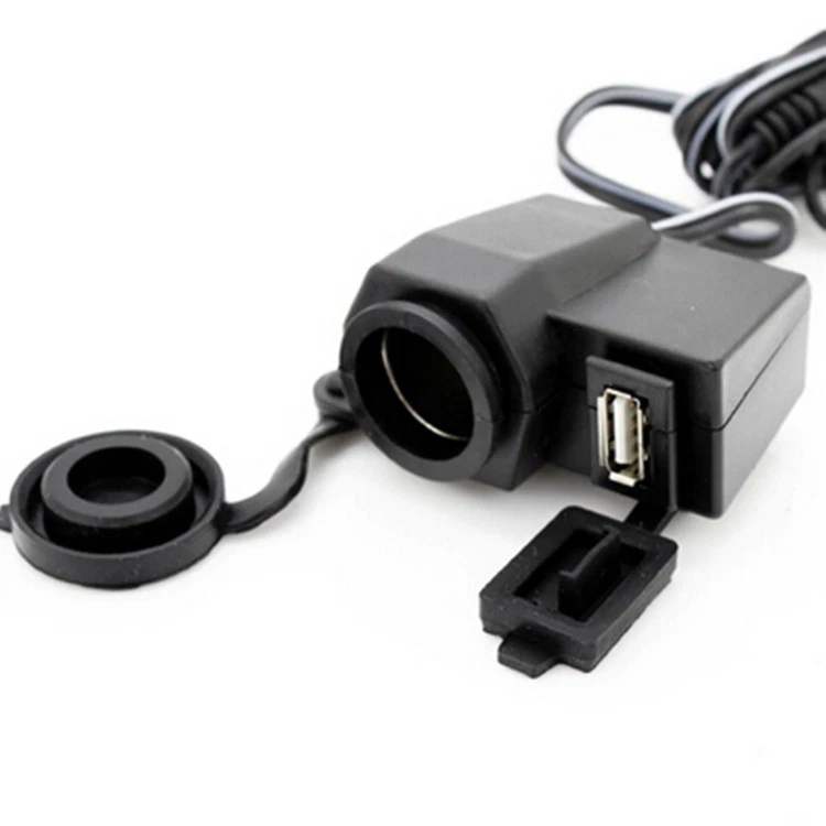 Isqueiro de motocicleta USB duplo à prova d'água GPS tomada de energia porta carregador - Imagem 4 de 4