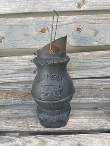 VTG CHARCOAL BUCKET Plastic W/ Metal Handle and Spout RARE Blow mold 🥰 Rustic