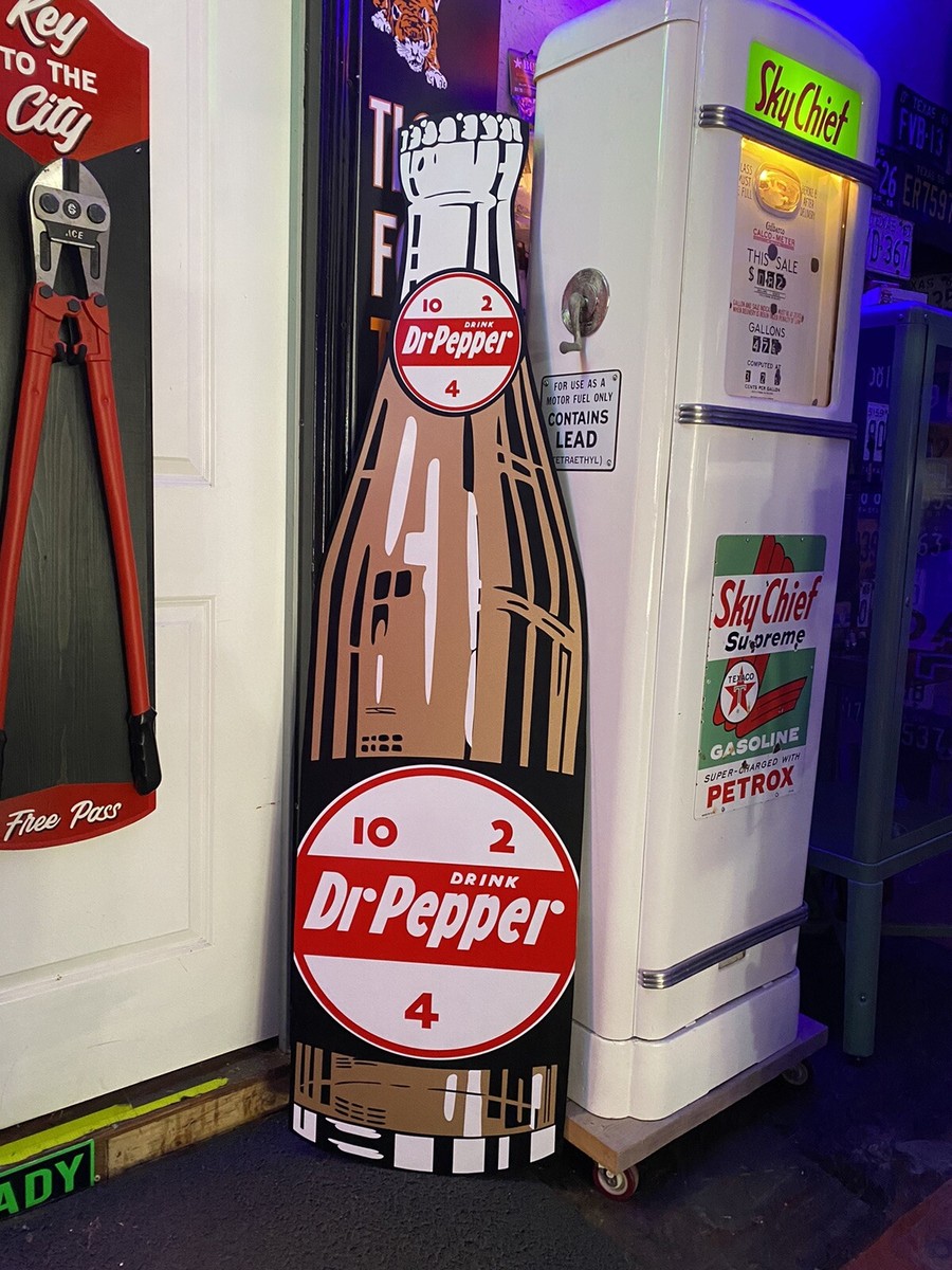 Antique Vintage Old Style Dr.Pepper Bottle Sign 68”!! | eBay