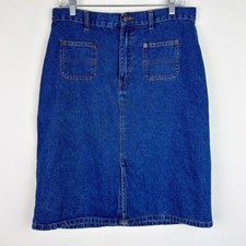 Bill Blass 90's Denim Pencil Skirt