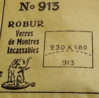 Verre De Montre 23 X 15.5 Mm - Cintré 2 Côtés ROBUR - Neuf Pour Réparation Horlogerie