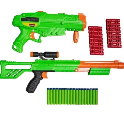 Dart Zone Covert Ops Pro Rampage Power Dart Blaster Set Havoc Rifle Ammo Venom
