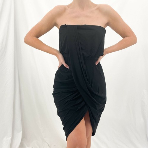 Bcbg Max Azria Designer Black Strapless 