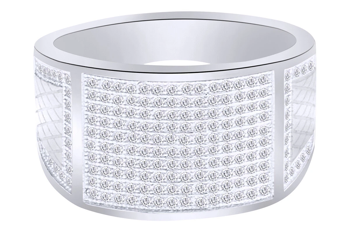 Kuzzoi Herenringen, zegelring (12 mm) en klassieke bandring (3 mm