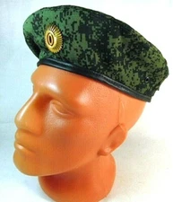 Russian Army Digital Flora EMR Camo Beret with Metal Badge New Original