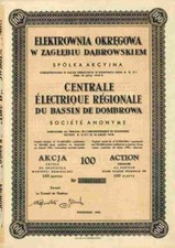 Elektrownia Okregowa Zaglebiu Dąbrowskim 1935 Elektrownia Dombrowa Basen 100 szt.