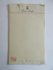 vintage Don't Forget FLY United Air Lines notepad