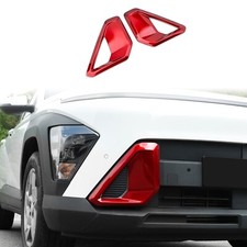 Red Front Bumper Left Right Side Frame Cover Trim For Hyundai Kona 2024-2026 Red Front Bumper Left Right Side Frame Cover Trim For Hyundai Kona 2024-2026