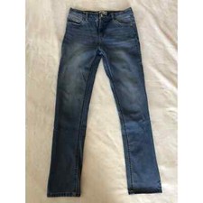 Jordache Skinny Blue Jeans Size 16 Girls Elastic Waist Light Accents Light Wash