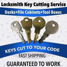 1 Hon file cabinet Lock Key Code Cut 351E to 400E Office Furniture Desk Keys