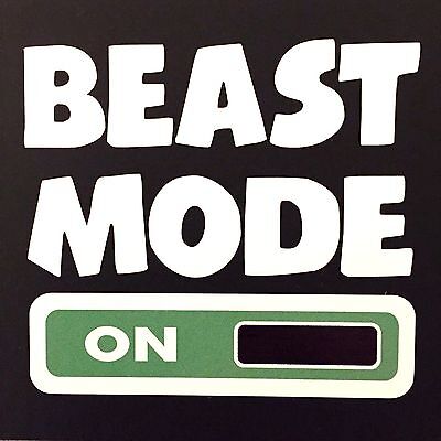 Crossfit Beast Mode On 7cm Car Sticker Iphone Ipad Art Wod Amrap Fran Workout Ebay